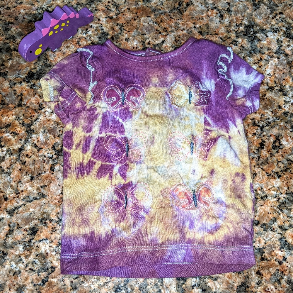 3 for $15 - Tie Dye Butterfly Shirt